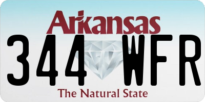 AR license plate 344WFR