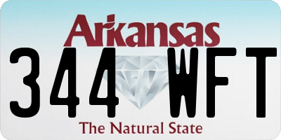 AR license plate 344WFT