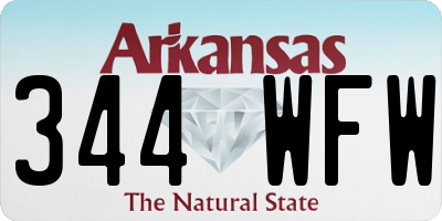 AR license plate 344WFW