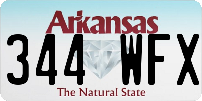 AR license plate 344WFX