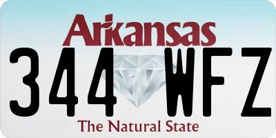 AR license plate 344WFZ