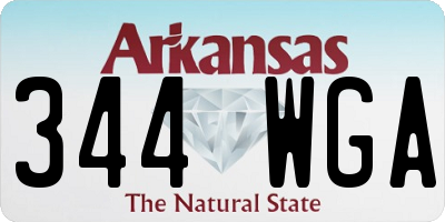 AR license plate 344WGA