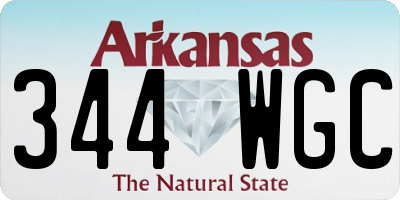 AR license plate 344WGC