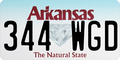 AR license plate 344WGD