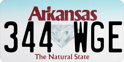 AR license plate 344WGE