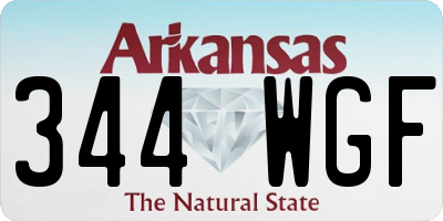 AR license plate 344WGF