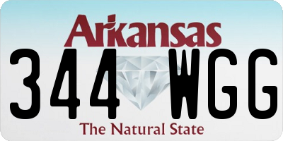 AR license plate 344WGG