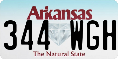 AR license plate 344WGH