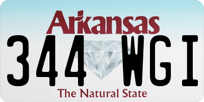 AR license plate 344WGI