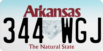 AR license plate 344WGJ
