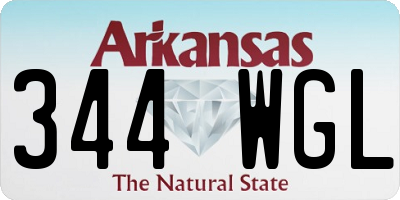 AR license plate 344WGL