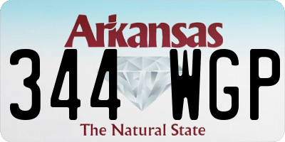 AR license plate 344WGP
