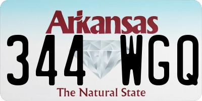 AR license plate 344WGQ