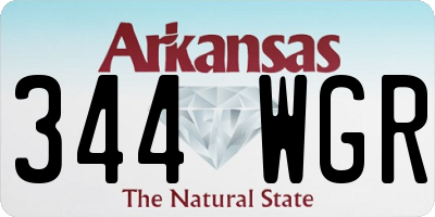 AR license plate 344WGR