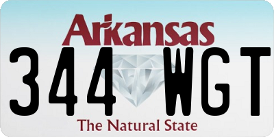 AR license plate 344WGT