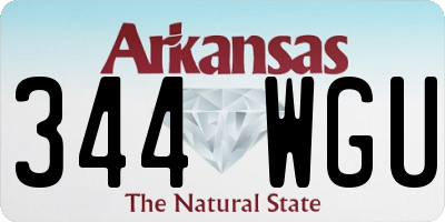 AR license plate 344WGU