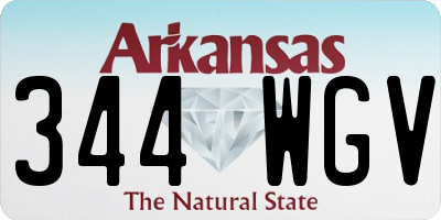 AR license plate 344WGV