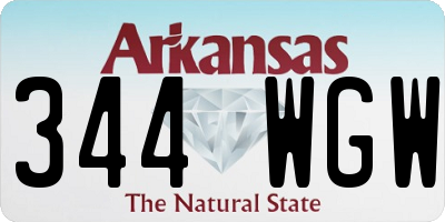 AR license plate 344WGW