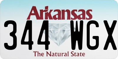 AR license plate 344WGX