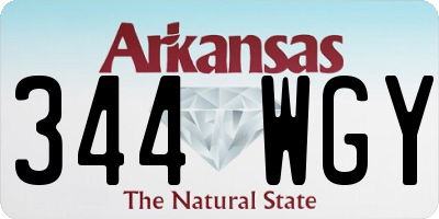 AR license plate 344WGY