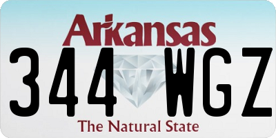 AR license plate 344WGZ