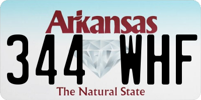 AR license plate 344WHF