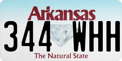 AR license plate 344WHH