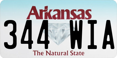 AR license plate 344WIA