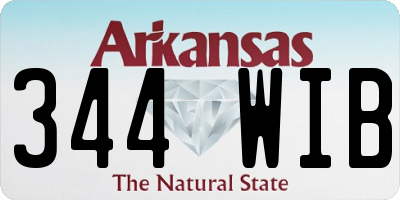 AR license plate 344WIB