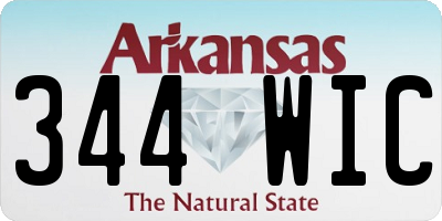 AR license plate 344WIC