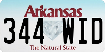AR license plate 344WID