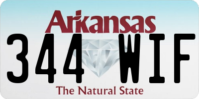 AR license plate 344WIF