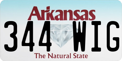 AR license plate 344WIG