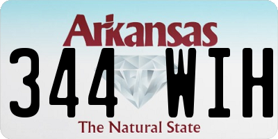 AR license plate 344WIH