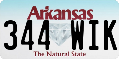 AR license plate 344WIK