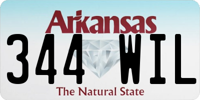 AR license plate 344WIL