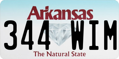 AR license plate 344WIM