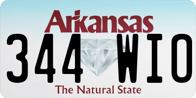 AR license plate 344WIO