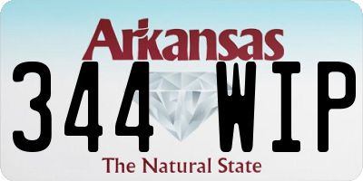 AR license plate 344WIP