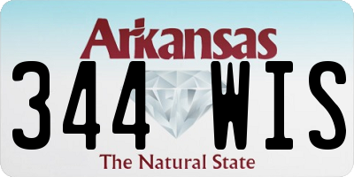 AR license plate 344WIS