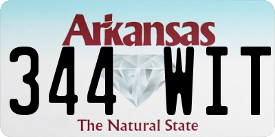 AR license plate 344WIT