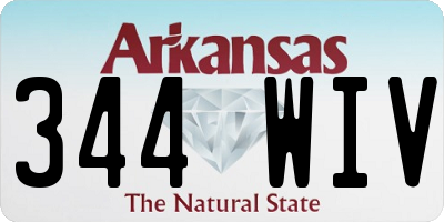 AR license plate 344WIV