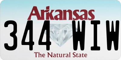 AR license plate 344WIW