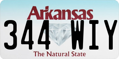 AR license plate 344WIY