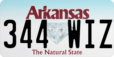 AR license plate 344WIZ