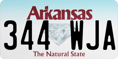 AR license plate 344WJA