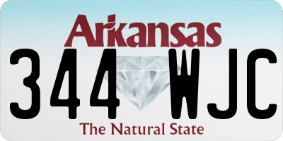 AR license plate 344WJC