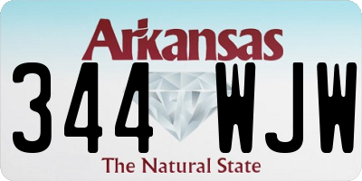 AR license plate 344WJW