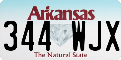 AR license plate 344WJX