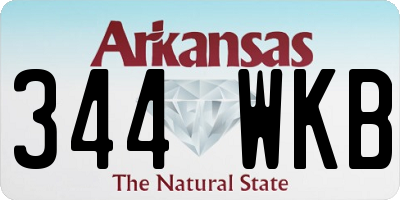 AR license plate 344WKB